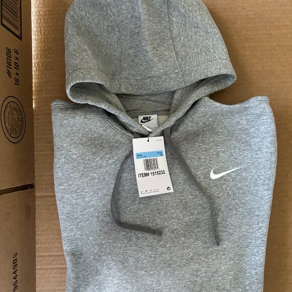 Nike Men's Sportswear Club Pullover Hoodie CJ1611-063 Gray Size M - Picture 9 of 10